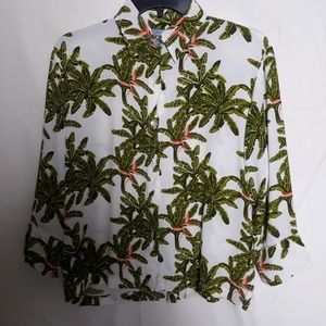 Anna Ocean Tropical Print Blouse, Small